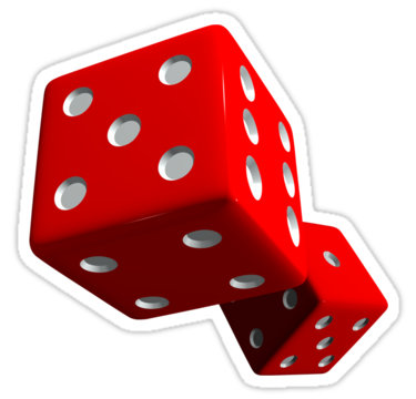 Red Dice" Stickers by Paul Pegler | Redbubble