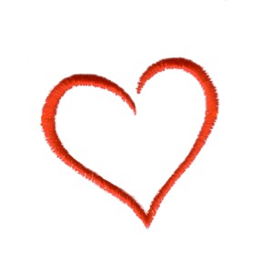 Red Outline Heart - ClipArt Best