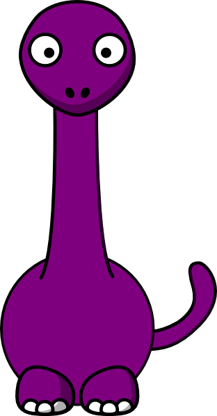 Purple Baby Dinosaur clip art - vector clip art online, royalty ...
