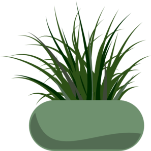 Potted Grass clip art - vector clip art online, royalty free ...