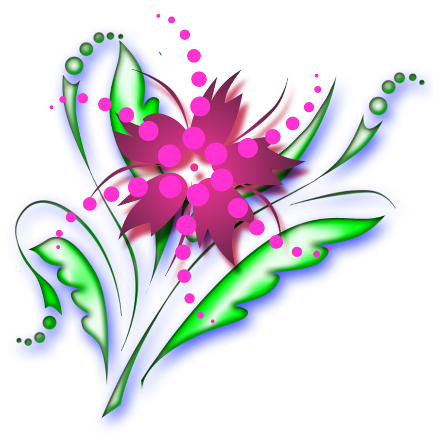 Spiral flower tattoo design