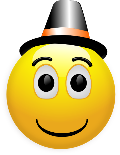 Happy Smiley Wearing Topper clip art - vector clip art online ...