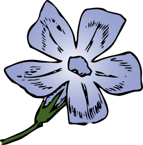 Purple Flower 6 clip art - vector clip art online, royalty free ...