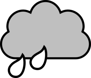 Black And White Rain Cloud clip art - vector clip art online ...