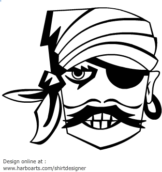 Download : Cartoon pirate face - Vector Graphic