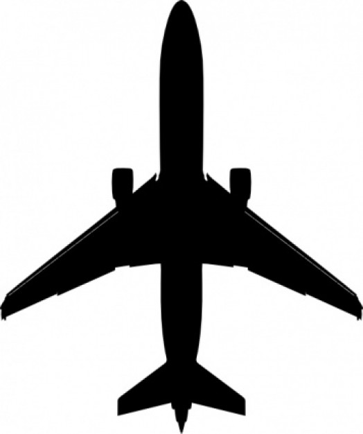 Boeing Plane Silhouette clip art | Download free Vector