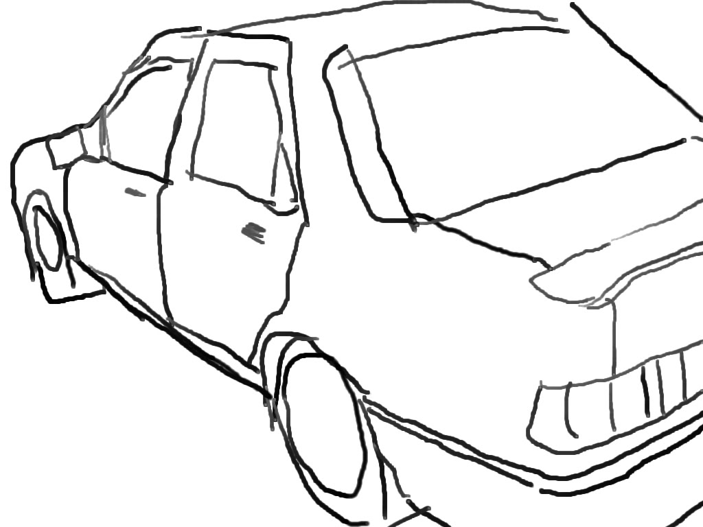 How To Draw A Simple Car - Drawing Pencil
