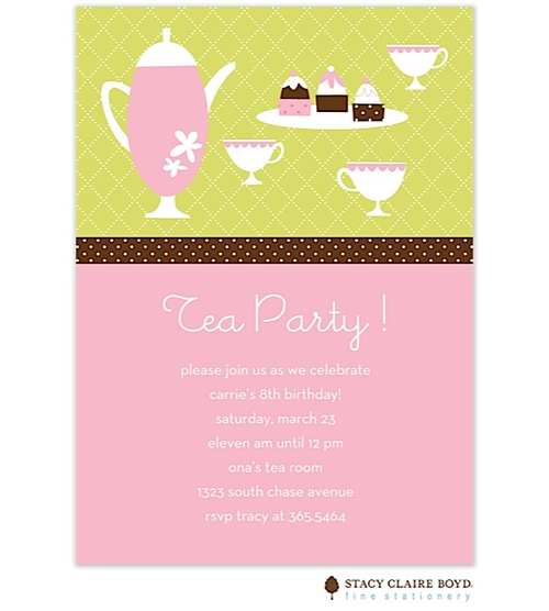 Tea party invitations NEW selections Spring 2017