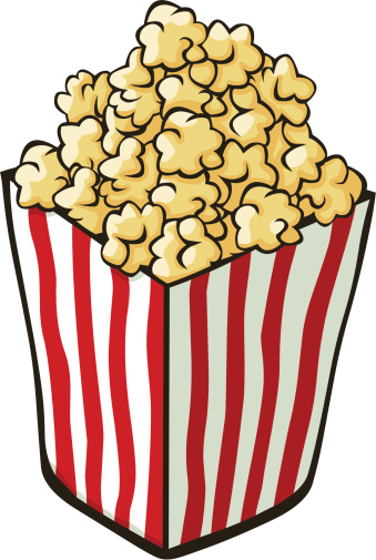 Cartoon Of A Popcorn Clip Art, Vector Images & Illustrations