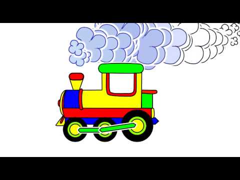 Toy train animation with smoke effect made in Anime Studio - YouTube