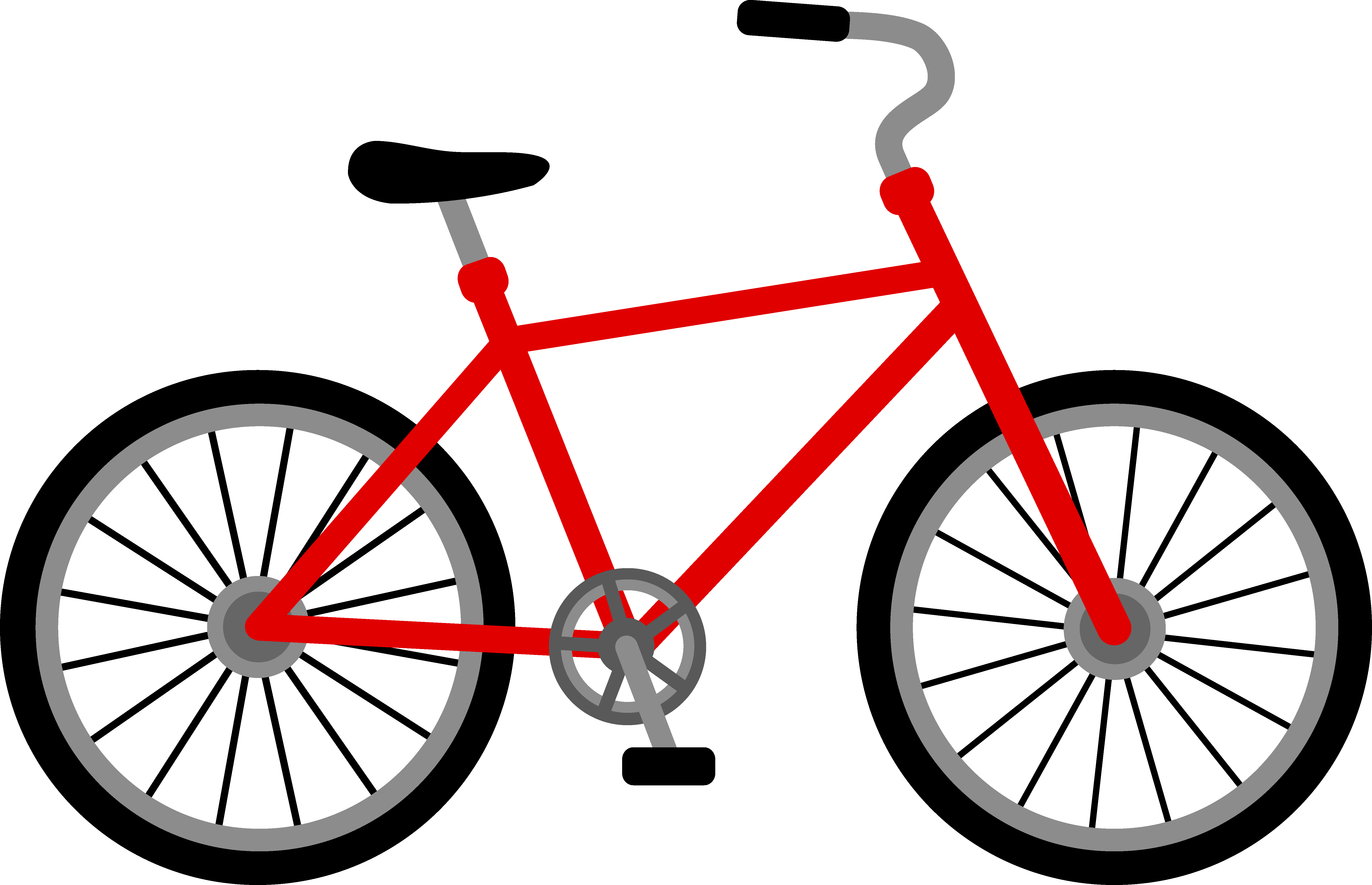 Red Bicycle Design Free Clip Art - Bike Wallpapers