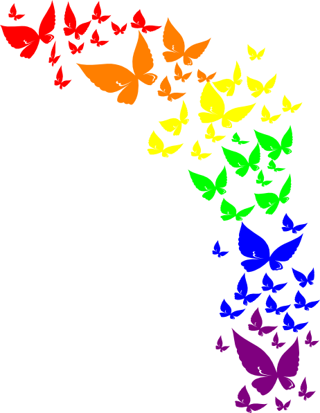 Rainbow Butterfly Clip Art - vector clip art online ...