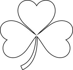 Clover clipart black and white