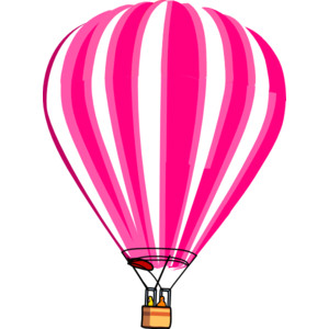 Bright hot air ballon clipart