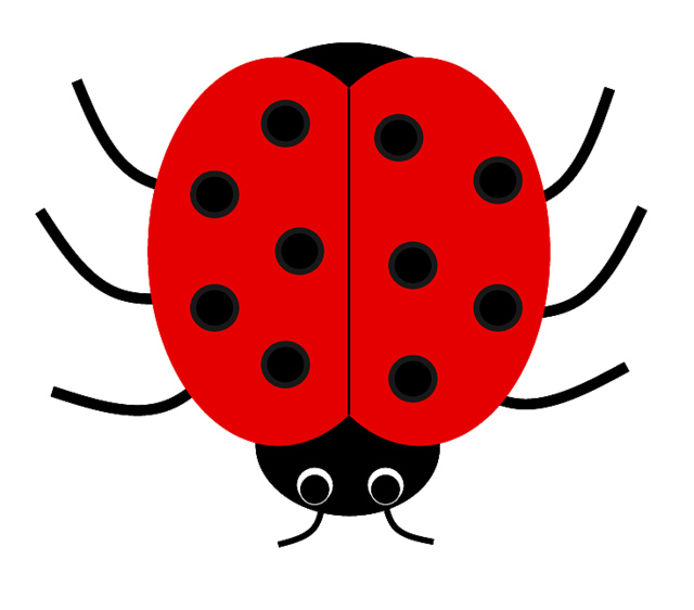 White Ladybug with Spots Clip Art – Clipart Free Download