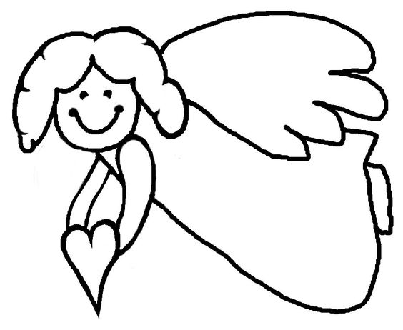 Flying Angel Clipart Black And White