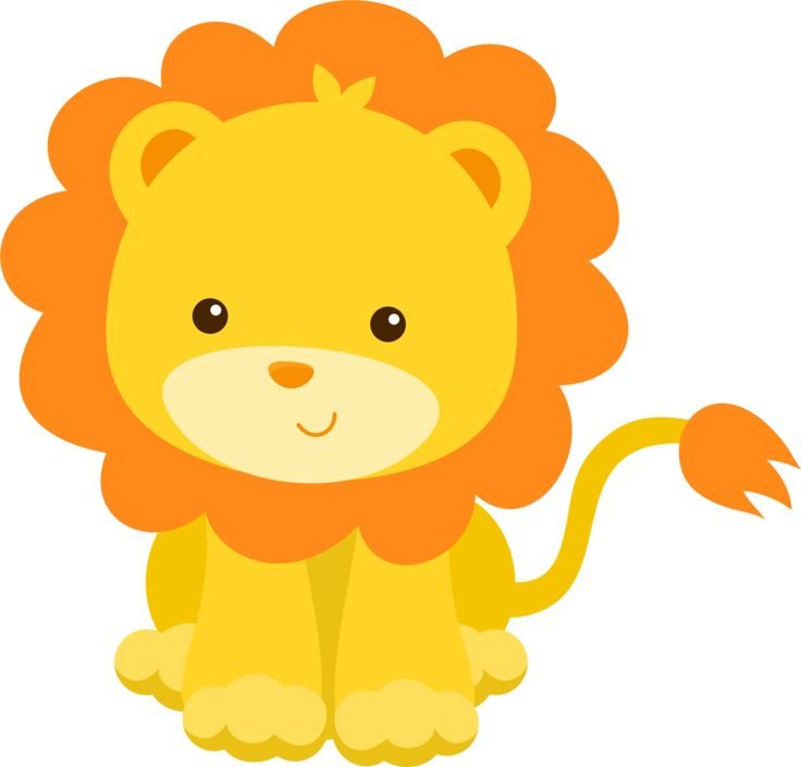 Baby lion face clipart