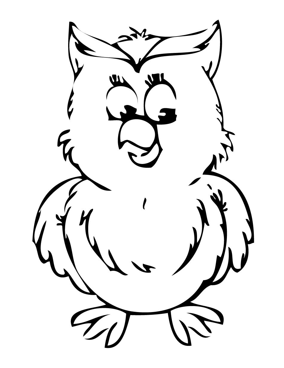 Cute Owl Coloring Page | Free Printable Coloring Pages