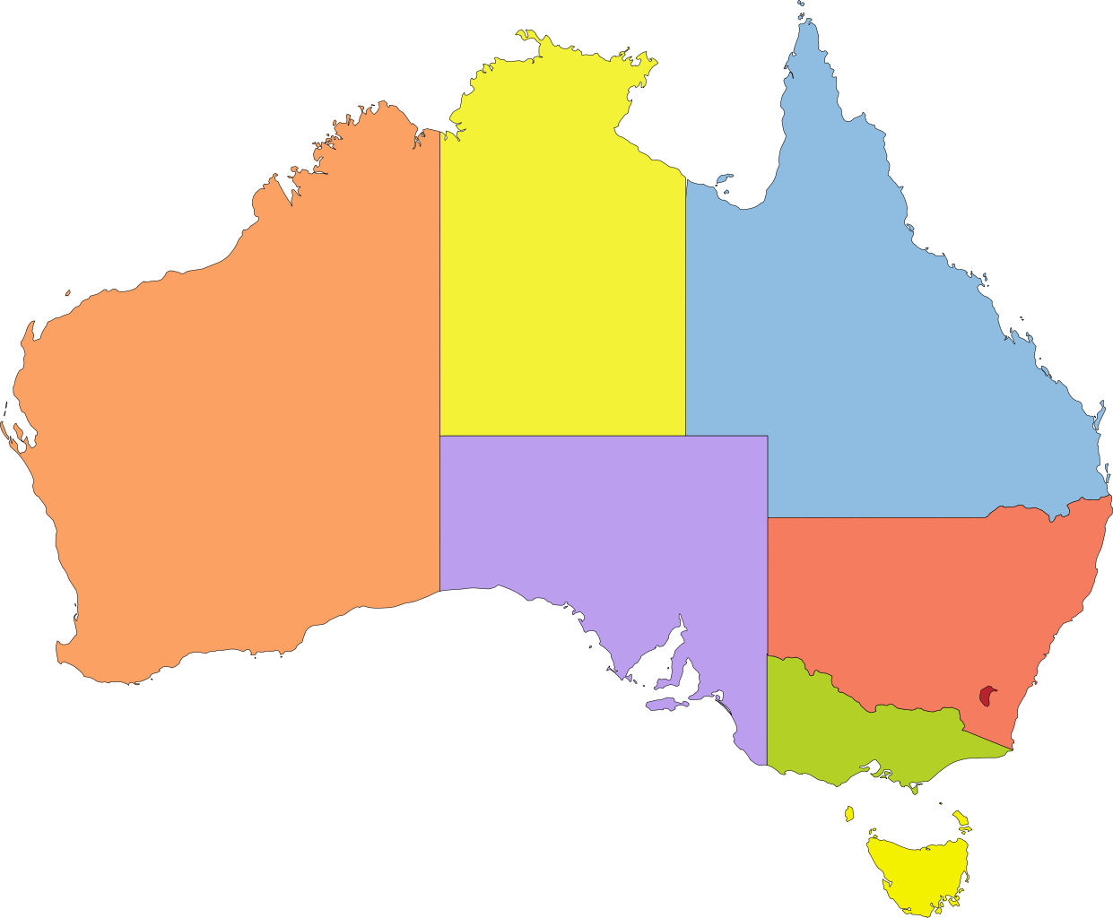 Australia Color Map.svg