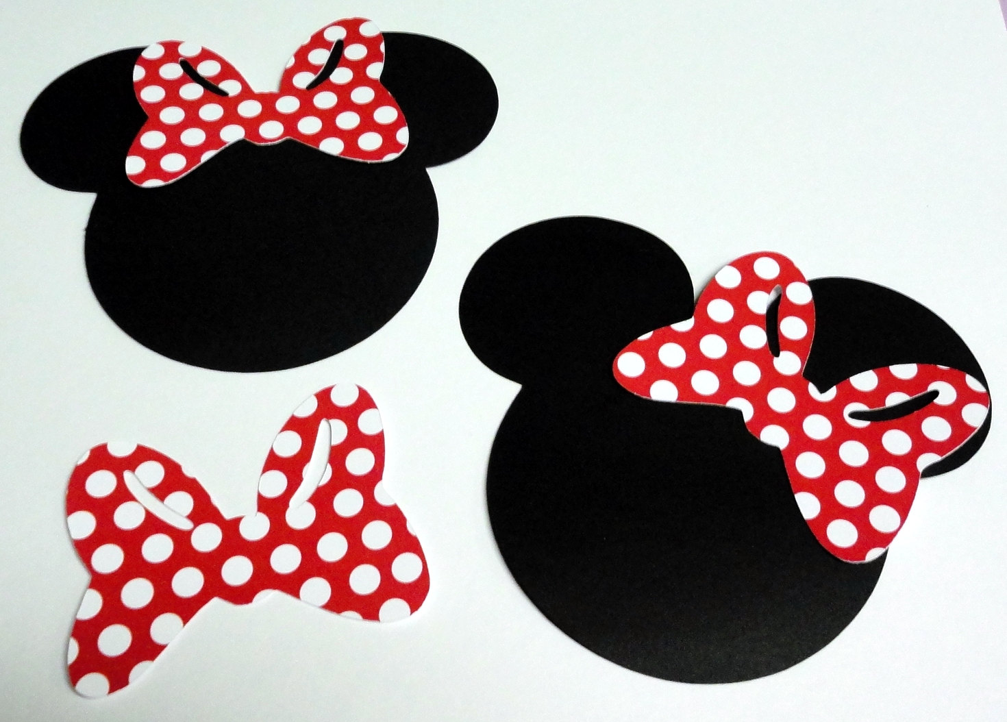 Minnie Mouse Face Outline With Bow