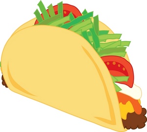 Food Clipart Image - Taco With Toppings