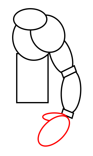 Drawing a cartoon arm