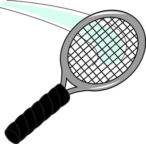 Tennis Racket Clipart Image - Tennis Racket with Movement Wooshes ...