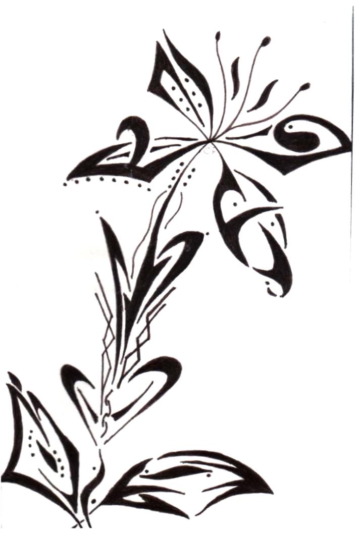 Tribal Flower Design - ClipArt Best