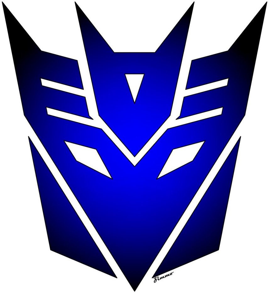 Transformers Decepticon Logo Blue by Zimmo81