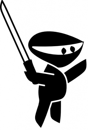 Black White Sword Boy Cartoon Ninja clip art - Download free Other ...