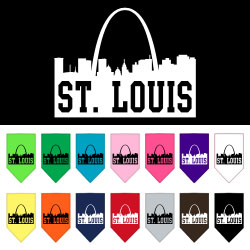 357 views Saint Louis Skyline Silhouette Screen Print Dog Bandana ...