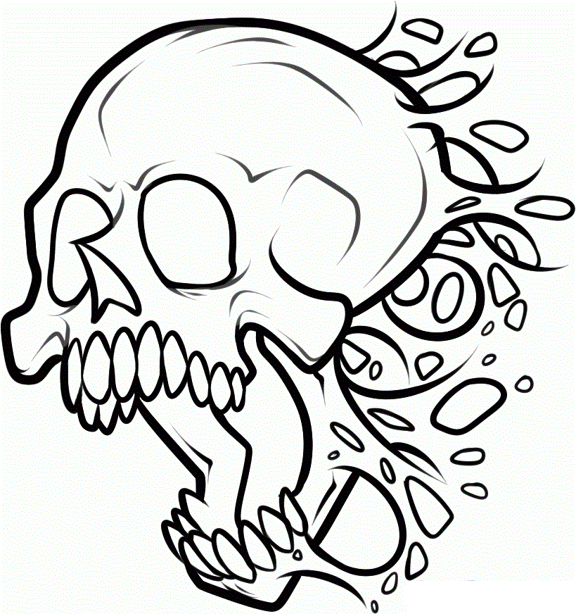 Skull For Stencils Clipart