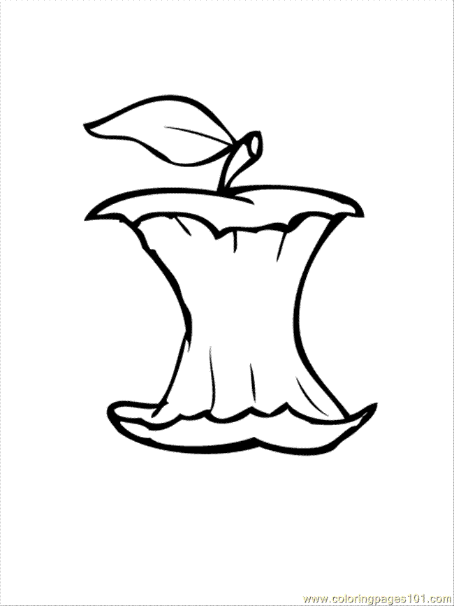 Apple Core Coloring Page - Free Apples Coloring Pages ...