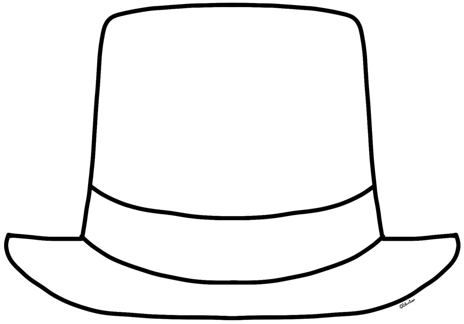 Top Hat Outline Clipart