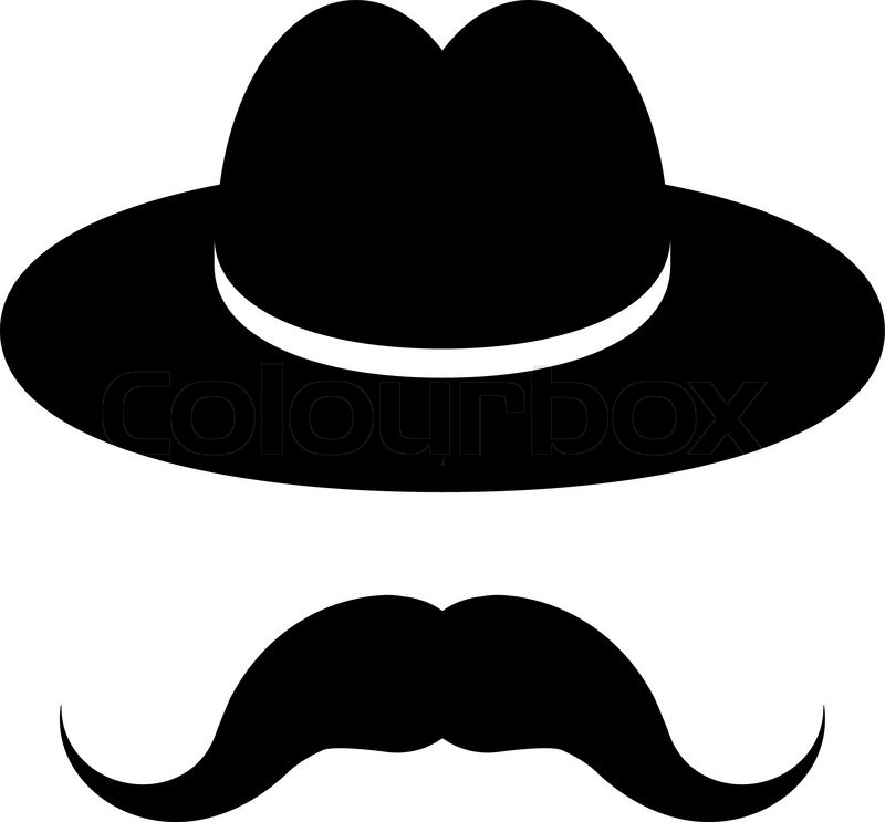 moustache and hat clipart - photo #14