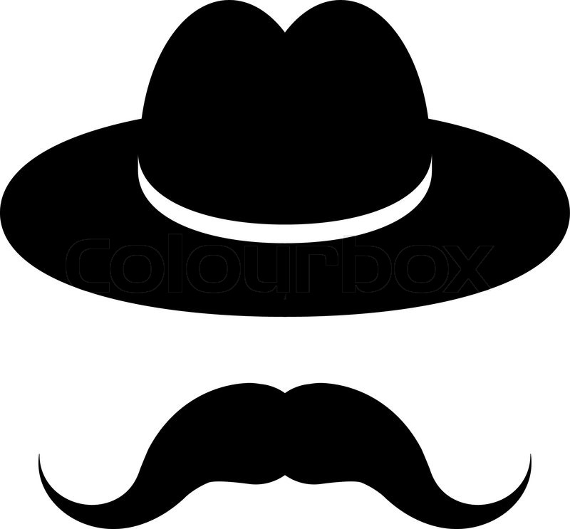 moustache and hat clipart - photo #14