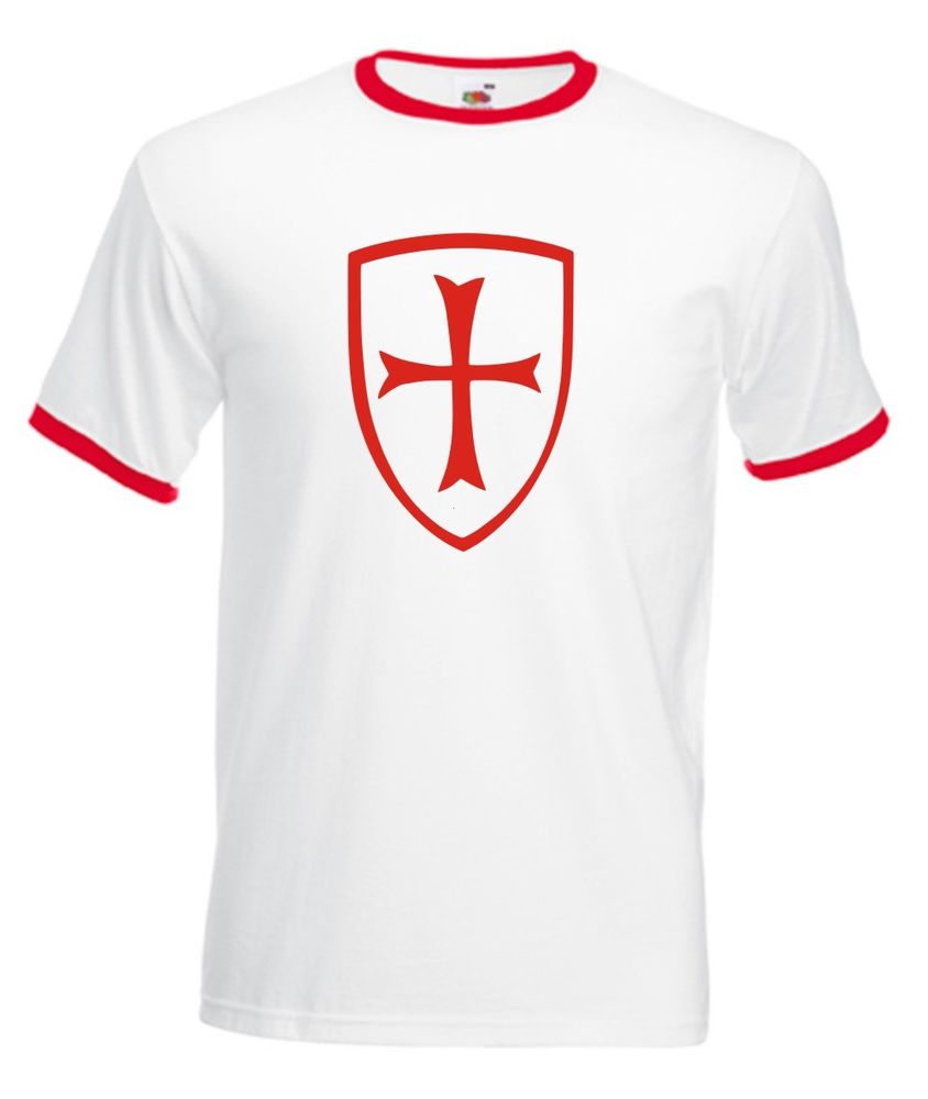 St.George Cross And Shield Ringer T-shirt - St.George's Day ...