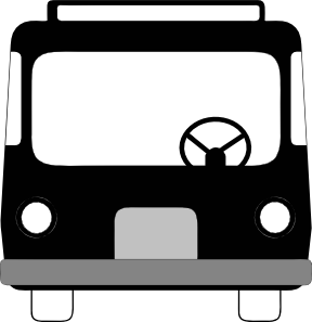 Bus Front View clip art Free Vector