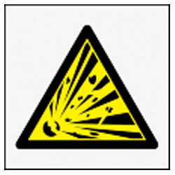 General Safety Labels - Explosive Symbol - Strip of 50
