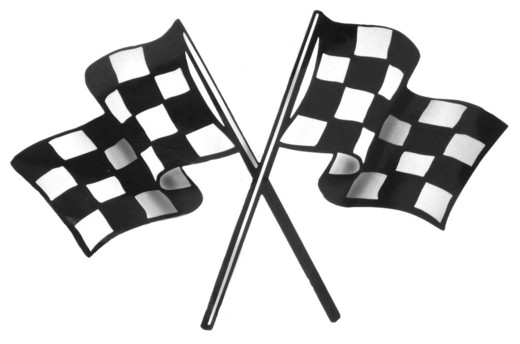 Racing Flags Airbrushed Decals Car Stickers