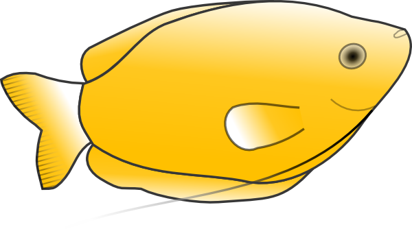 Yellow Fish clip art Free Vector