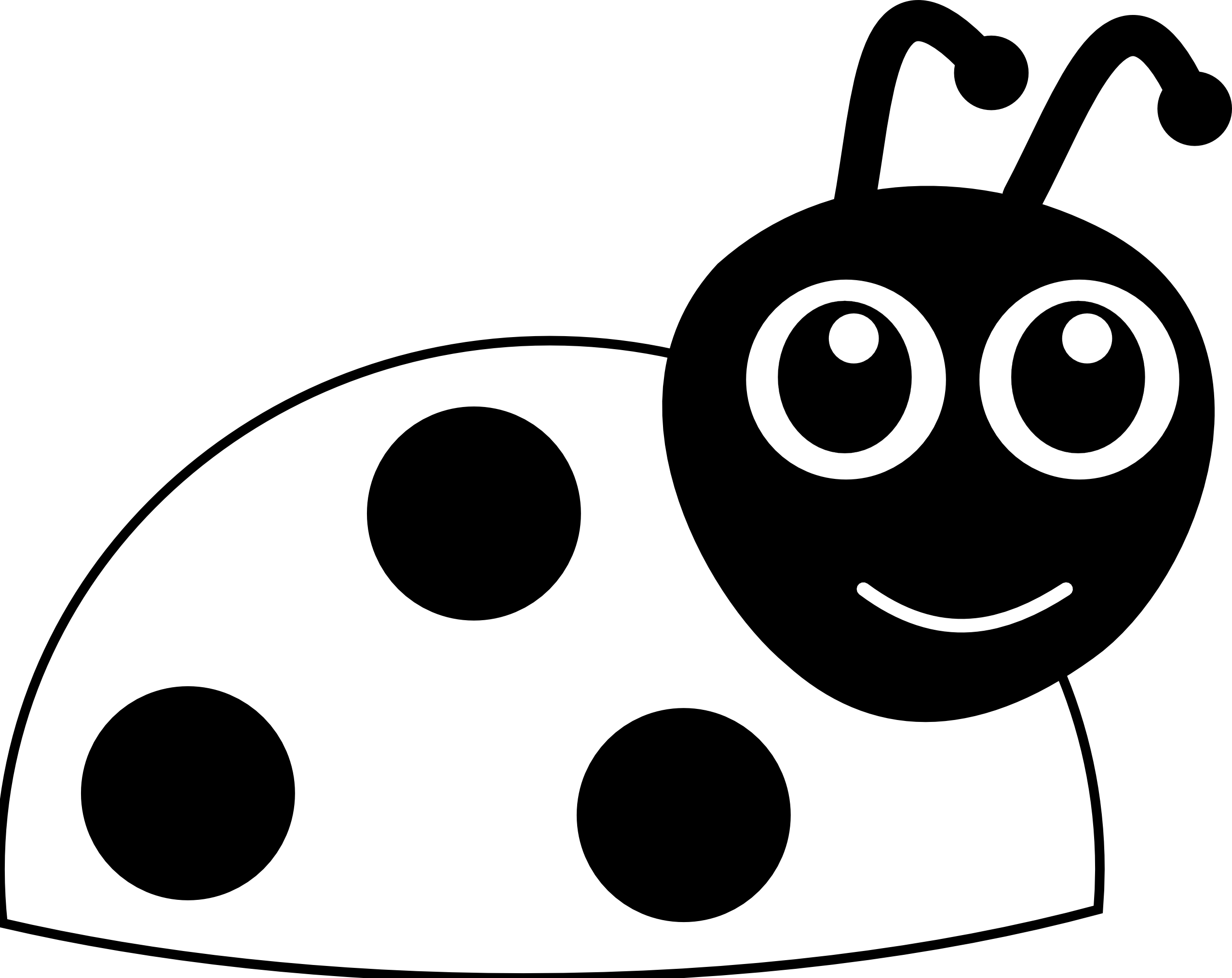 free black and white ladybug clipart - photo #1