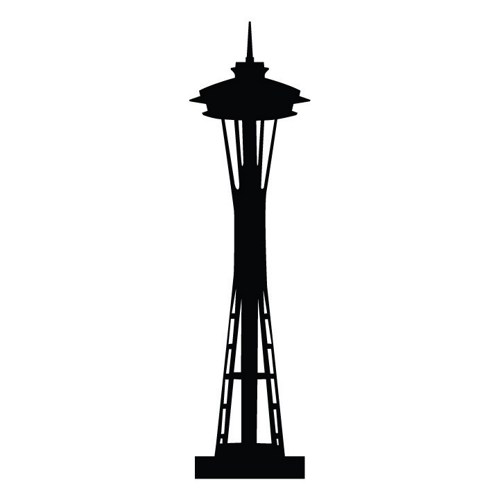 Seattle Space Needle Silhouette