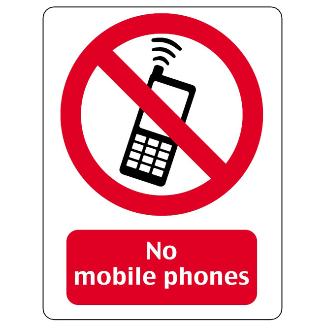 NO MOBILE PHONES VECTOR SIGN - Download at Vectorportal