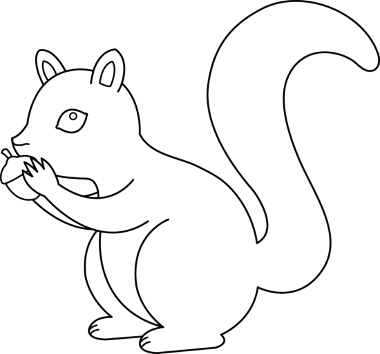 Squirrel Clip Art Outline - Free Clipart Images