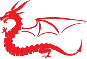 Free Dragon Clip Art Image - Cartoon Clip Art Of A Red Dragon With ...