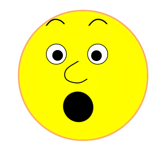 Surprised smiley clipart