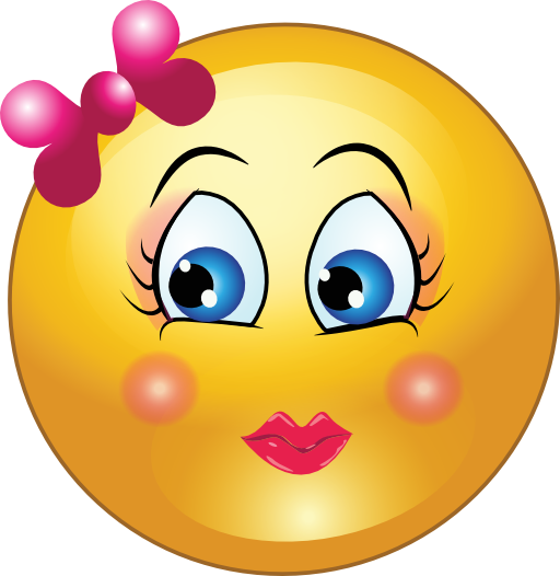 Pretty Girl Smiley Emoticon Clipart | i2Clipart - Royalty Free ...