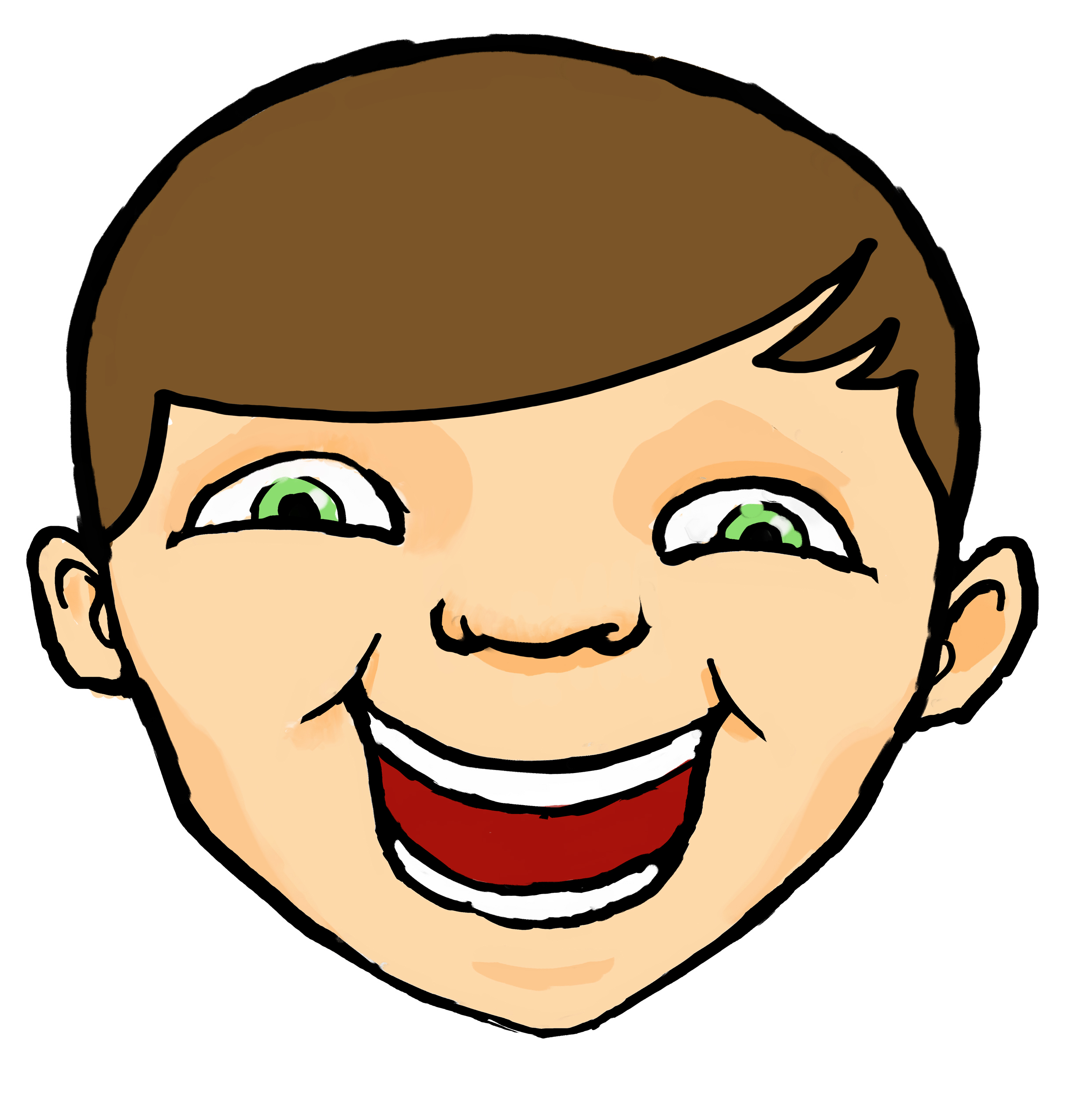 Laughing faces clip art