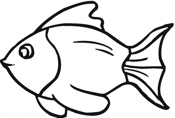 Gold Fish Coloring Page - Free Clipart Images